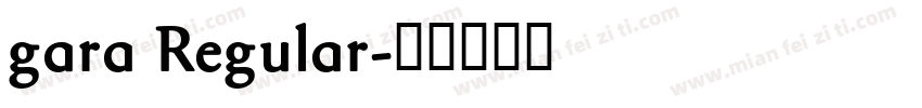gara Regular字体转换